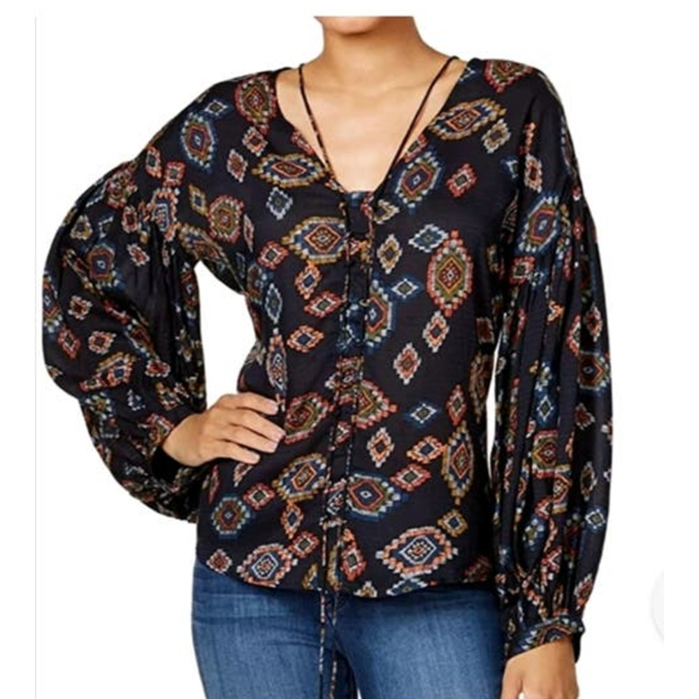 William Rast Made in India Night Sky Cinch Front Boho top size‎ Medium